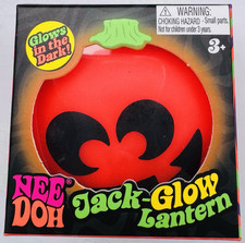 Nee Doh Jack-Glow Lantern Glow-in-the-Dark Squish Squeeze Toy 3 Colors