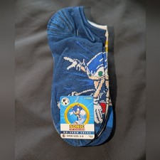 Sonic the Hedgehog No-Show Socks   6 Pair Pack Size L 3-9