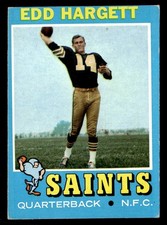 Edd Hargett 1971 Topps Rookie Card #226 New Orleans Saints VG-EX (No Creases). rookie card picture