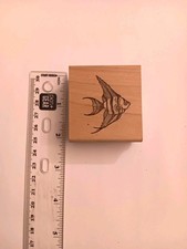 Just For Fun Fish Wood Mounted Rubber Stamp Animals Insects Scrapbooking