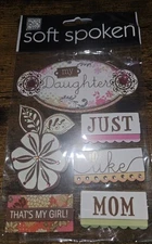 MAMBI Soft Spoken 3D stickers Daughter Just like Mom That's My Girl