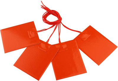 4PCS 12V 25W Silicone Heating Pad Rubber Flexible Heater Mat 80Mm X 100Mm