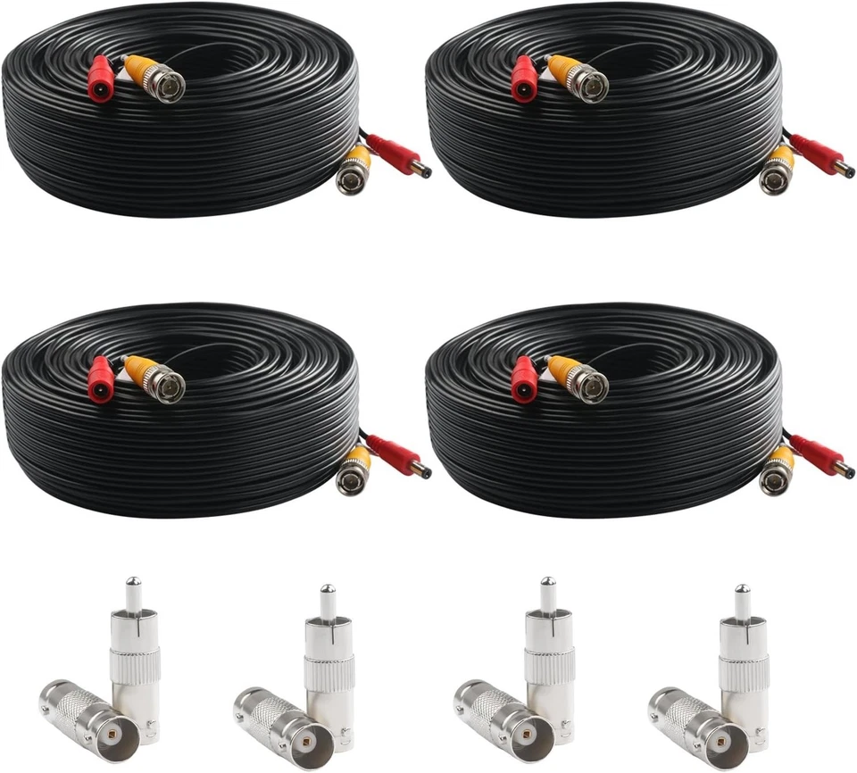 150ft BNC Video Power Cable 4 Pack for Surveillance - Image 3 of 4