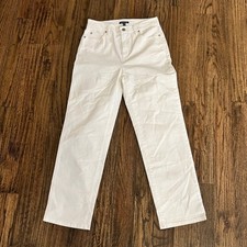 Eileen Fisher Womens White Organic Cotton Jeans Pants Size 4