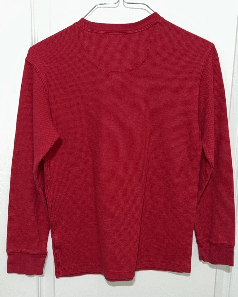 Camisa roja de manga larga con cuello redondo Faded Glory para niños talla L (10-12) usada Foto 2 de 4