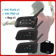 V4C PLUS V6C PROx2 Football 3 Referee Intercom Headset 1200M Soccer Full Duplex