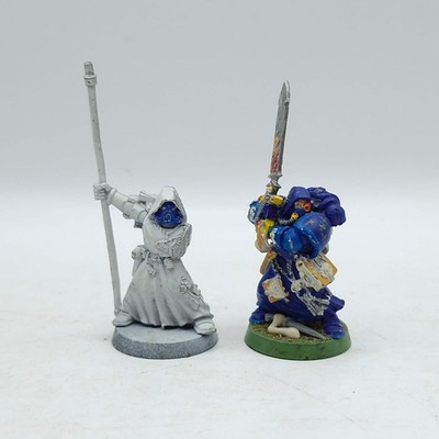 Warhammer 40k: Space Marine Dark Angels Metall Ezekiel und Standartenträger (AJ110