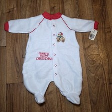 Vintage Sweet Treasures Baby  s First Christmas Sleeper 3  6M NWT USA Teddy Bear