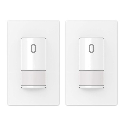 Single Pole Occupancy Switch, PIR Motion Sensor, Matte White