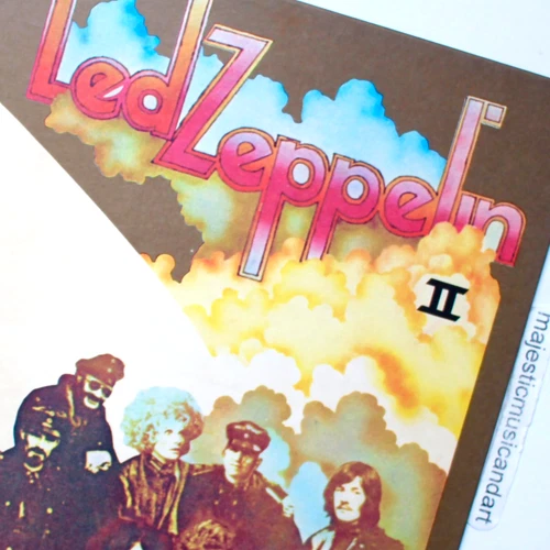 PRISTINE RARE COVER COLOR VARIANT LED ZEPPELIN II TWO VINYL LP NM RARE