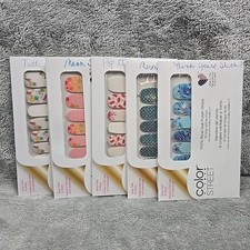 Lot Of 5 Color Street Real Nail Polish Strips Fruit Scales Swirls Patterns