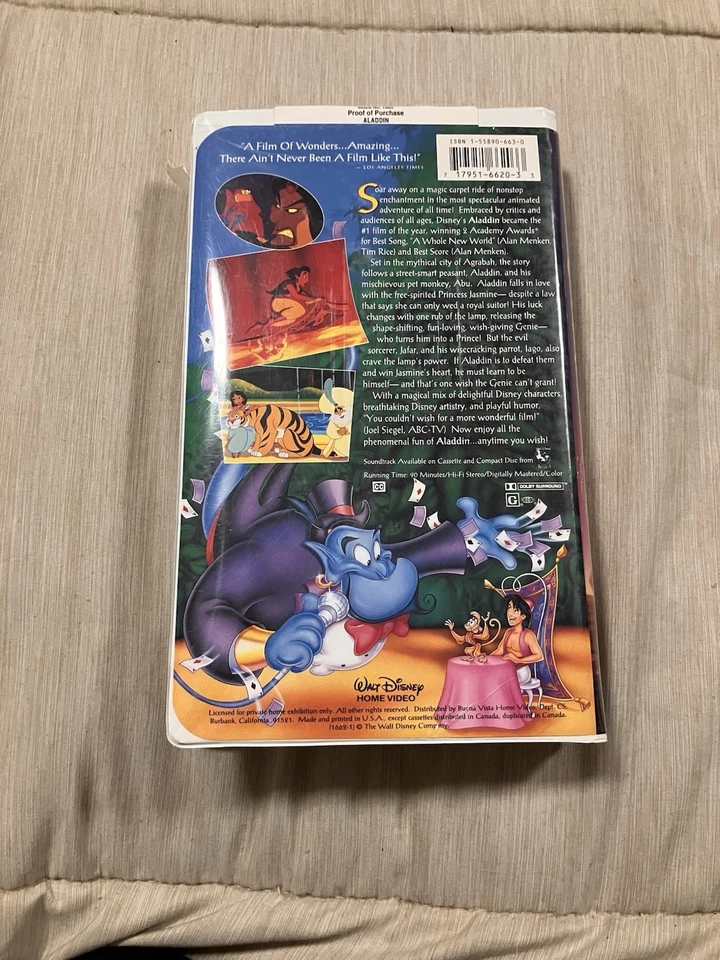 Aladdin VHS Walt Disney Black Diamond Edition - Image 2 of 4