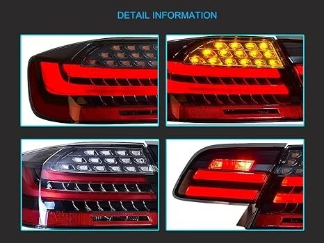 Pair LED Tail Light Brake Light For BMW 3 Series 330 335 M3 E92 2006-2012 Black - Picture 6 of 19
