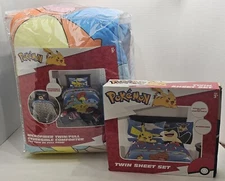 Pokémon Twin Microfiber Reversible Comforter & Twin Sheet Set Franco New Soft