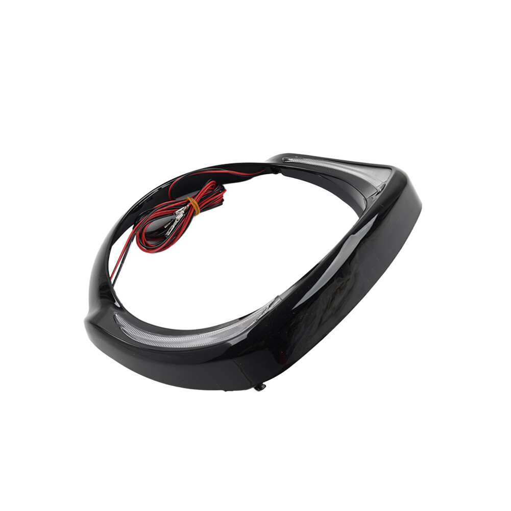 LED Headlight Bezel Visor Trim Ring For Harley Touring Street Glide