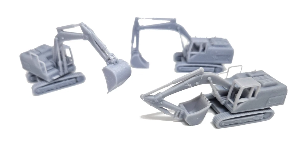 WPD N Gauge Excavator Sets Model Railway Scenery