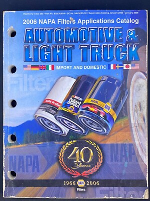 #ad #ad 2006 NAPA Filter Application Parts Products Catalog for Automotive amp; Light Truck $19.90