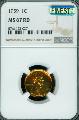 1959 LINCOLN CENT NGC MS67 RED PQ MAC FINEST REGISTRY MAC SPOTLESS .