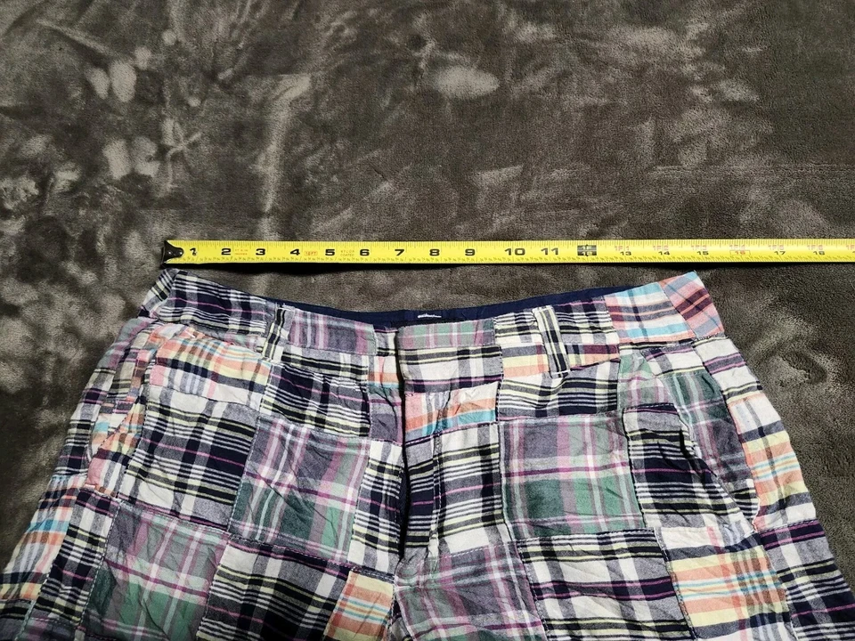 Shorts de retalhos de algodão cáqui britânico com bolsos, feminino Cottagecore tamanho 4 - Imagem 4 de 4