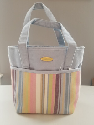 Longaberger Homestead Botanical Stripe Tote