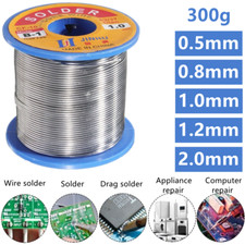 300g Tin Wire Soldering Solder Fluxed Core Electronics Lead Flux 63/37 0.5~2mm