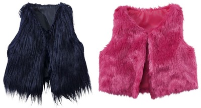 Mädchen Fellweste 86 92 98 104 110 116 Weste Kunstfell Jacke