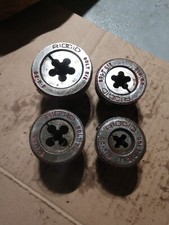 Lot of 4 Ridgid 00-R-B Bolt Threader Die Heads Dies 3/8, 1/2, 5/8, 3/4
