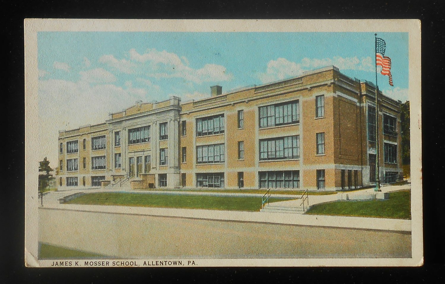 1920s James K. Mosser School Allentown PA Lehigh Co Postcard
