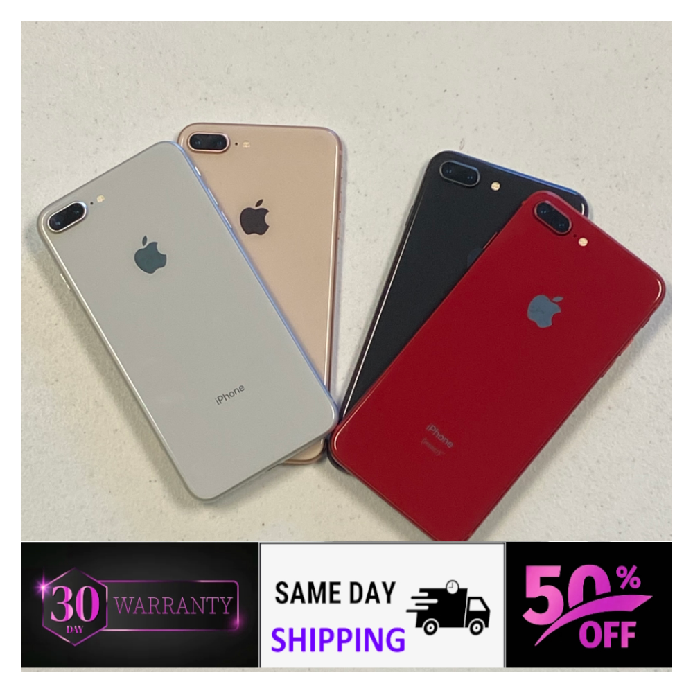 Apple iPhone 8 Plus 64GB - Unlocked, Red/Gold/Gray, Very Good