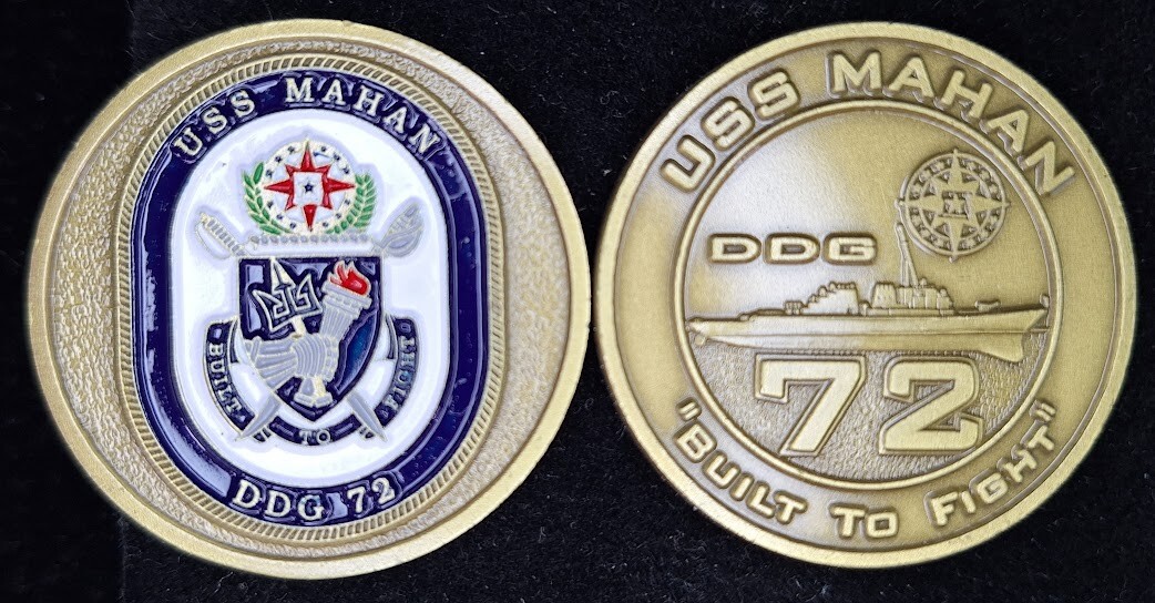 USS Mahan DDG-72 Navy Challenge Coin - Built to Fight