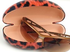 NEW Leopard Print Design Sunglass Hard Case - Fits frames up to XL in size