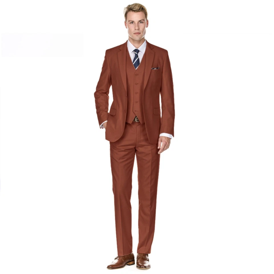 Trajes ajustados de 3 piezas Signature para hombre Foto 3 de 4