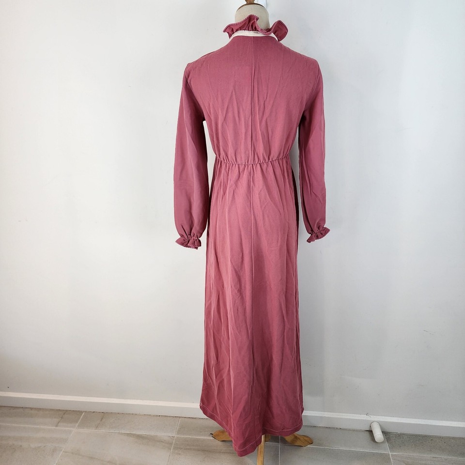 VINTAGE Target Night Dress 60s 70s Dusty Pink Maxi Nylon Sleepwear Nightie eBay