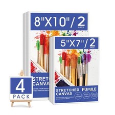 Stretched Canvas for Painting Canvases for Painting Multi 4 Pack 5x78x10 2 of...