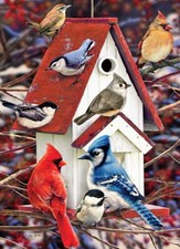 Cobble Hill Winter Birdhouse 500 Piece Jigsaw Puzzle