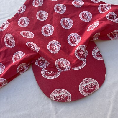 VINTAGE AMSTEL BIER BEER 90s RETRO RED LOGO HEAD WRAP BANDANA HAT CAP ONE SIZE