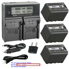 Kastar Battery LCD Dual Fast Charger for OEM Panasonic AG-VBR59 VBR59G AG-BRD50P