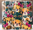 Cute Cats Tumbler 20oz Tumbler 20 oz Skinny Cup Mug Lid Straw
