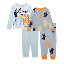 4 PC Bluey Pajamas Set Toddler Boy Girl Shirt Pants 2T 3T 4T 5T Cotton Disney
