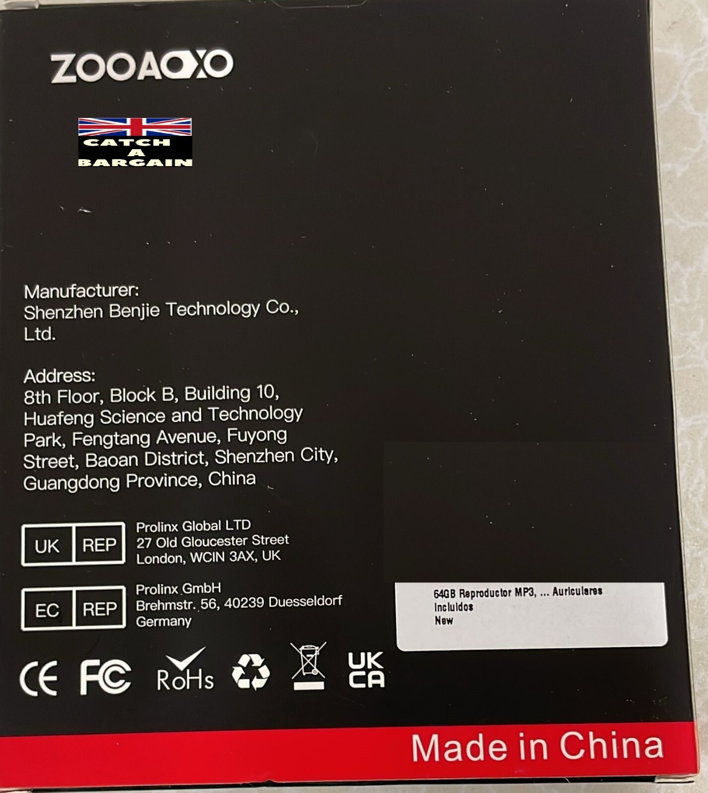 ZOOAOXO 64GB MP3 Players with Bluetooth/HD Speaker/FM Radio/Voice