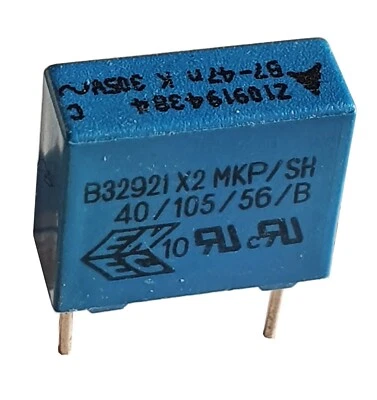 [3 pcs] 0.047uF 47nF, 305V, EMI Safety Cap X2 , EPCOS (TDK) P10mm –ref:a880