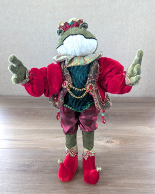 Standing plush Frog Prince/Jester figure 15'' H
