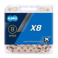KMC X8 Bicycle 116L MTB Mountain Road Bike TI-N Gold 7/8 Speed Chain For Shimano