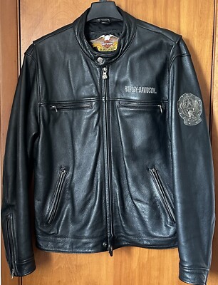Harley-Davidson Sz XL Black Genuine Leather Motorcycle Jacket