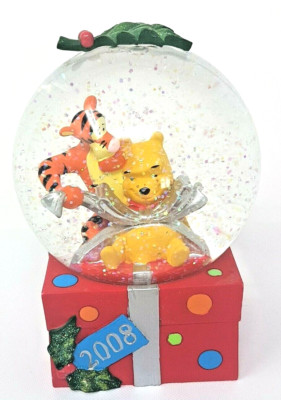 Disney Store Winnie Puuh & Tigger Weihnachten Thema Desktop Wasserkugel Schneekugel