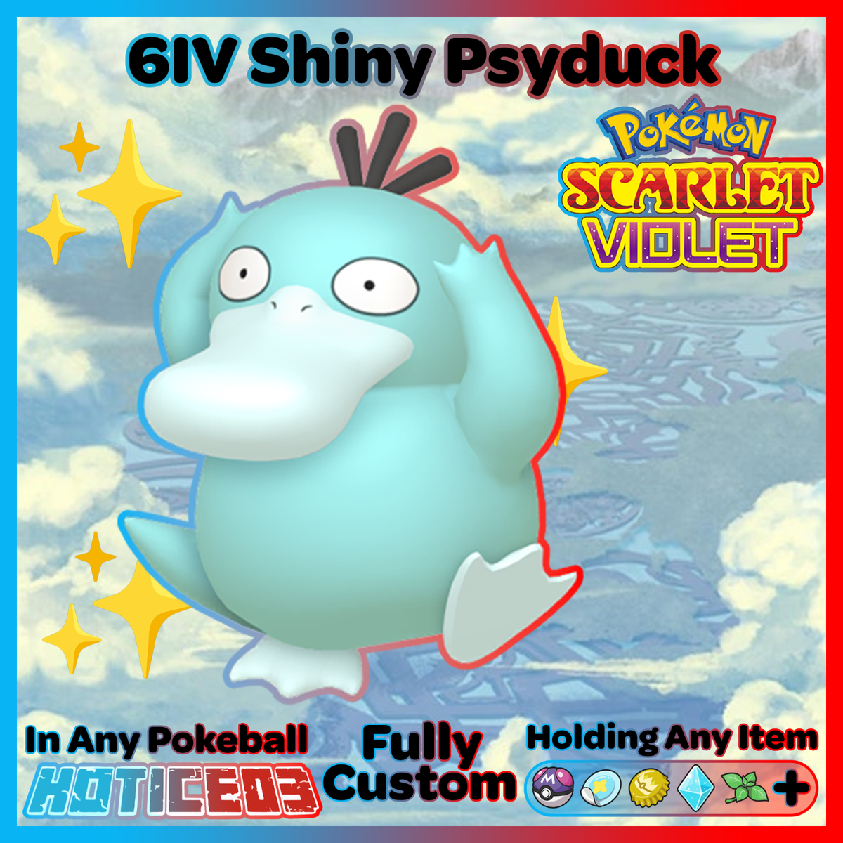 psyduck pokemon card shiny - S6K: Jet-Black Spirit type Pokemon Psyduck Shiny PSYDUCK Pokmon Scarlet Violet