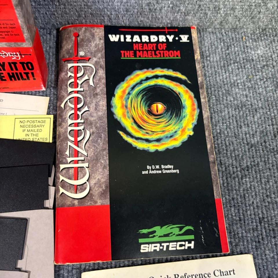 Wizardry V Heart of the Maelstrom IBM PC MS-DOS 5.25 completo con manual en caja en muy buena condición Foto 4 de 4
