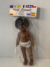 Vtg Fibre Craft World Friends 8.5 African Doll 1988 NOS