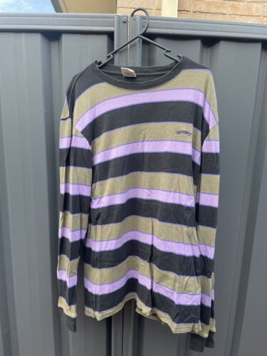 Insight Long Sleeve Multi-Coloured Striped Black, Purple & Green - Size L/Large - Picture 1 of 3