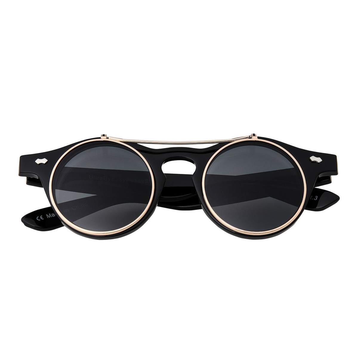 Occhiali Steampunk Dorati Per Adulto - Foto 2